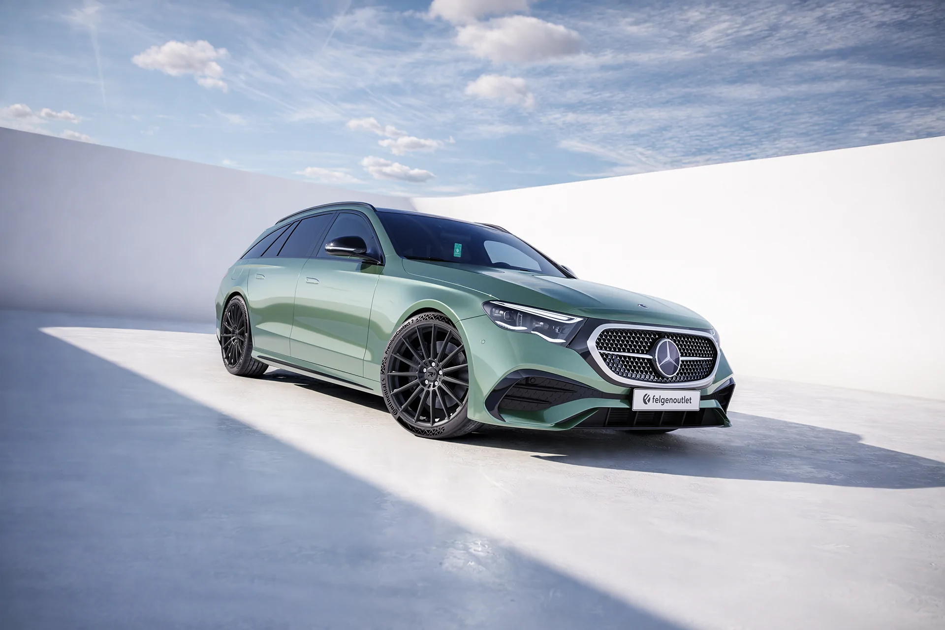 Mercedes Benz E-Klasse mit R³ Wheels R3H07 in anthracite-matt