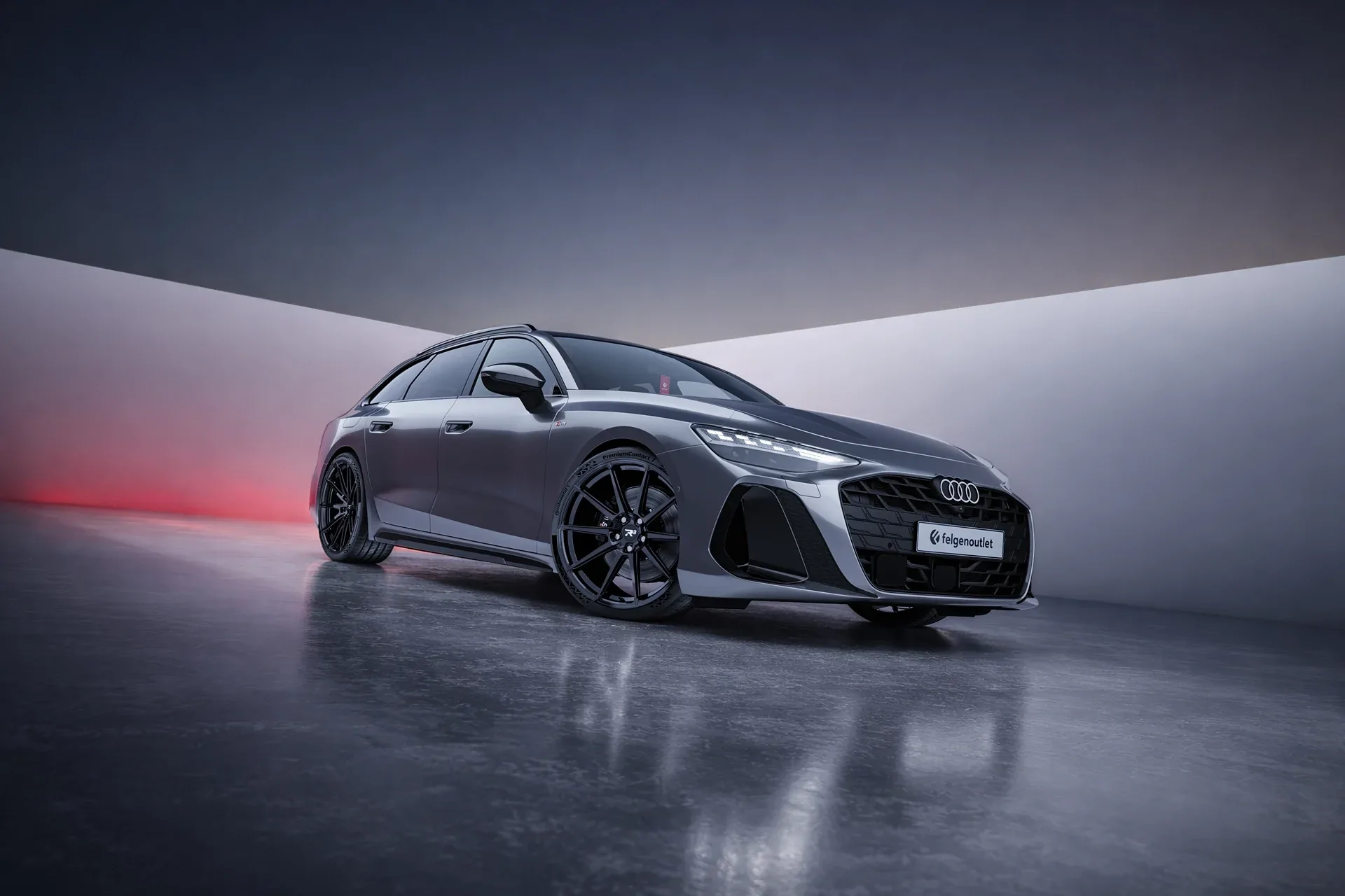 Audi A6 Avant mit R³ Wheels R3H03 phantom black