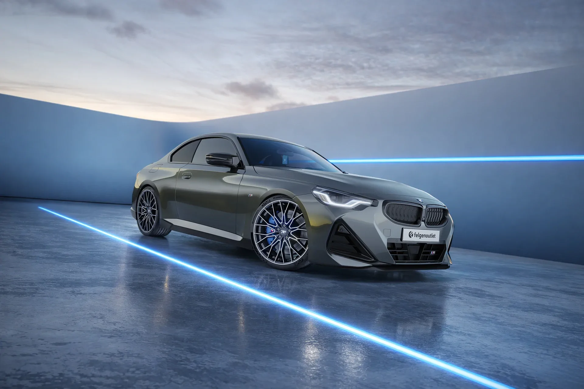 BMW 2er M Coupe R3F03 FlowForged phantom black polished